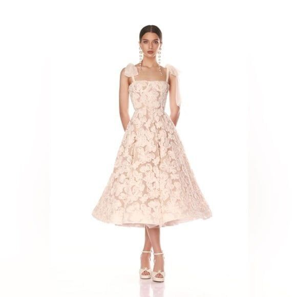 NEW BRONX AND BANCO SABRINA WHITE MIDI DRESS - Picture 1 of 14